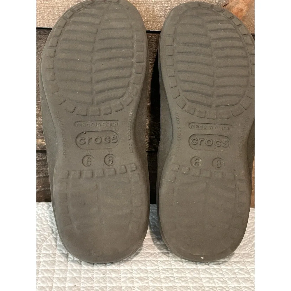 Crocs Brown Thong Sandals Unisex Size M6‎ W8